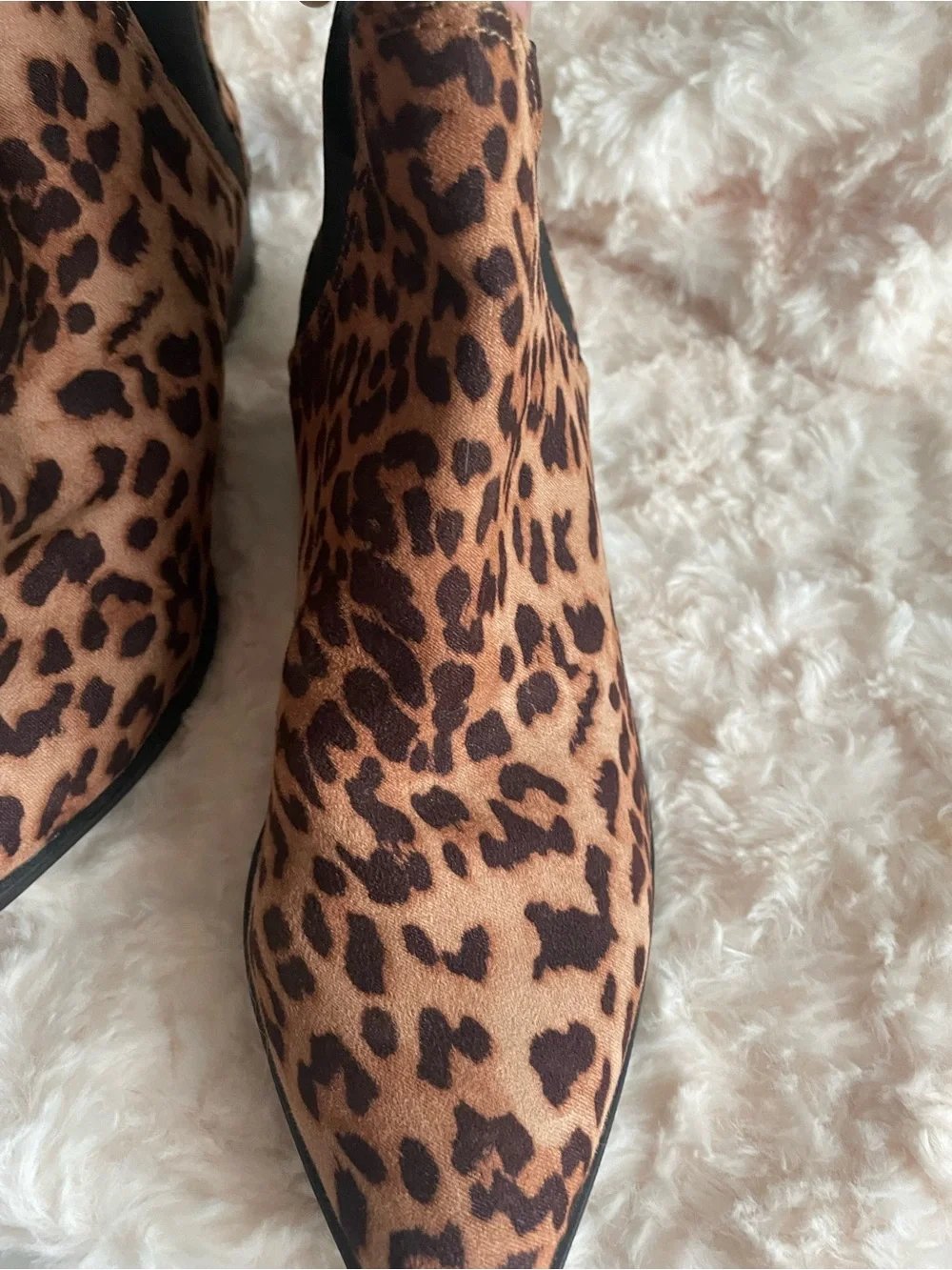MYLU Leopard Print Booties Faux Suede in SZ 7.5 NWOB